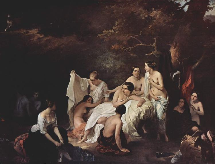 Francesco Hayez Bath of the Nymphs Sweden oil painting art